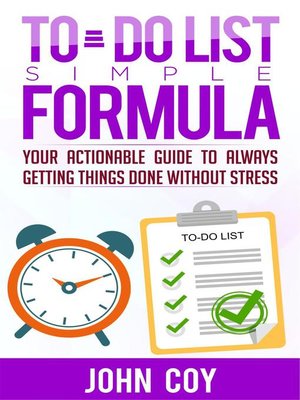 cover image of To Do List Simple Formula